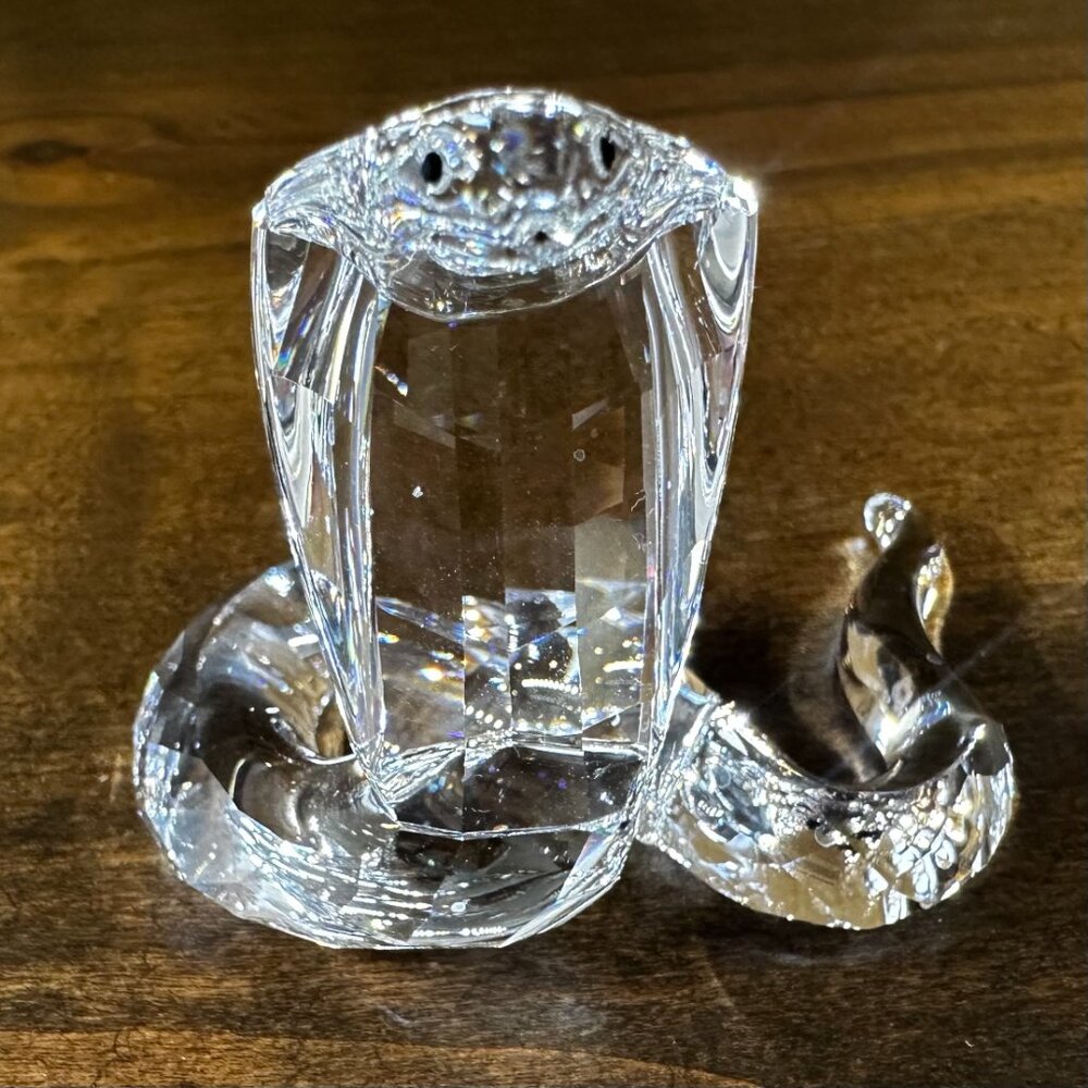 RETIRED Swarovski Crystal Figurine in Box - Cobra 2 5/8" - 7603 000 003